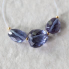 Alexandrite Oval Beads Nuggets Faceted Chunks Stone 3 PCs 9x14mm Gemstone Bead for Jewelry Making DIY Earrings