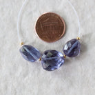 Alexandrite Oval Beads Nuggets Faceted Chunks Stone 3 PCs 9x14mm Gemstone Bead for Jewelry Making DIY Earrings