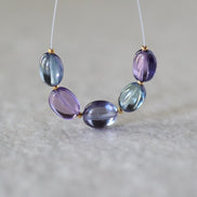 Alexandrite Oval Beads Smooth 5 PCs 5mm x 7mm Gemstone Bead for Jewelry Making DIY Earrings