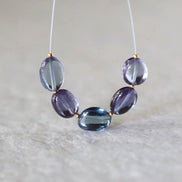 Alexandrite Oval Beads Smooth 5 PCs 8mm x 11mm Gemstone Bead for Jewelry Making DIY Earrings