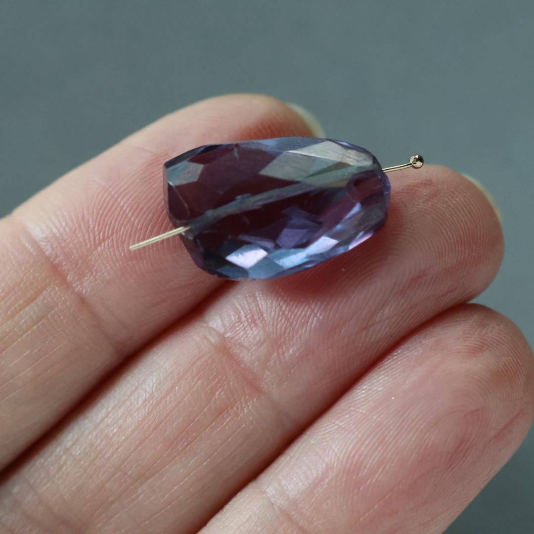 Alexandrite Oval Faceted Bead 18mm x 12mm Nugget Stone Chunk Gemstone Bead for Jewelry Making Beading Craft Gift Beads