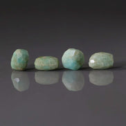 Amazonite Nugget Beads Faceted Chunks 4 Pieces Freeform Chunks Rough Gemstone Beads Jewelry Making Beading Craft Gift Beads