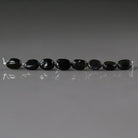 Black, Dark Green Tourmaline Beads - Smooth Oval Natural Gemstone 8 Pcs