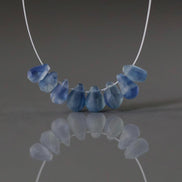 Blue Kyanite Matte Briolette Beads Teardrops Drops 6-7mm 8 Pcs Genuine Gemstone Beads DIY Jewelry Making Beading Craft Supplies Earrings