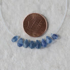 Blue Kyanite Matte Briolette Beads Teardrops Drops 6-7mm 8 Pcs Genuine Gemstone Beads DIY Jewelry Making Beading Craft Supplies Earrings