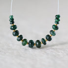 Brazilian Emerald Beads Smooth Rondelle Raw Natural Emerald Genuine Gemstone Beads for DIY Jewelry Making Craft Gift