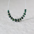 Brazilian Emerald Beads Smooth Rondelle Raw Natural Emerald Genuine Gemstone Beads for DIY Jewelry Making Craft Gift