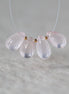 Brazilian Rose Quartz Briolette Beads -Smooth Teardrops 4 Pcs 10-11mm