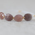 Chocolate Moonstone Oval Faceted Beads 4 Pcs 8x11mm Gemstone Beads for Silk Knotting Jewelry Making DIY Necklace Earrings June Birthstome