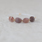 Chocolate Moonstone Oval Faceted Beads 4 Pcs 8x11mm Gemstone Beads for Silk Knotting Jewelry Making DIY Necklace Earrings June Birthstome