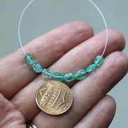 Genuine Colombian Emerald Oval Beads Smooth 4x6mm Mini Nuggets Natural Gemstone for DIY Jewelry Making