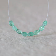 Genuine Colombian Emerald Oval Beads Smooth 4x6mm Mini Nuggets Natural Gemstone for DIY Jewelry Making