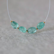 Genuine Colombian Emerald Oval Beads Smooth 5x8mm Mini Nuggets Natural Gemstone for DIY Jewelry Making