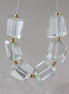 Green Amethyst Faceted Nuggets Large Beads Freeform Prasiolite Transparent Sparkly Gemstone Beads for Jewelry Making February Birthstone