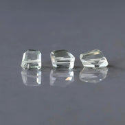 Green Amethyst Faceted Nuggets Large Beads Freeform Prasiolite Transparent Sparkly Gemstone Beads for Jewelry Making February Birthstone