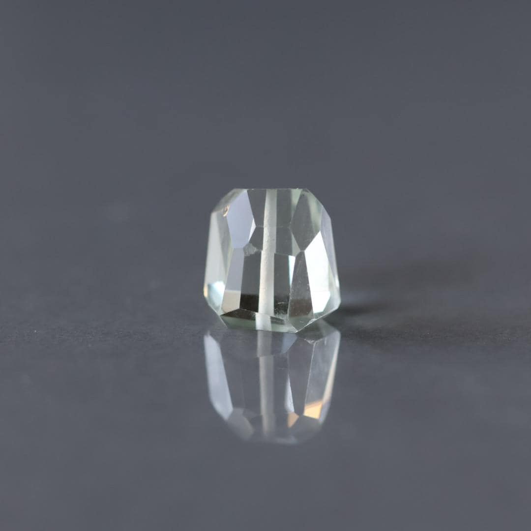 Green Amethyst Faceted Nuggets Large Beads Freeform Prasiolite Transparent Sparkly Gemstone Beads for Jewelry Making February Birthstone
