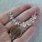 Green Amethyst Oval Bead Checker Faceted Prasiolite Natural Gemstone for DIY Jewelry Making Supplies