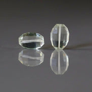 Green Amethyst Oval Bead Checker Faceted Beads Prasiolite Transparent Sparkly Gemstone Beads for Jewelry Making February Birthstone