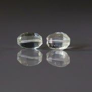 Green Amethyst Oval Bead Checker Faceted Beads Prasiolite Transparent Sparkly Gemstone Beads for Jewelry Making February Birthstone