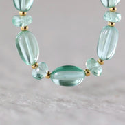 Green Sapphire Beads Smooth Oval 6x9mm 4 PCs Nuggets Genuine Gemstone Beads Jewelry Making Beading Craft Gift September Birthstone