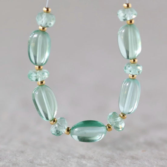 Green Sapphire Beads Smooth Oval 6x9mm 4 PCs Nuggets Genuine Gemstone Beads Jewelry Making Beading Craft Gift September Birthstone