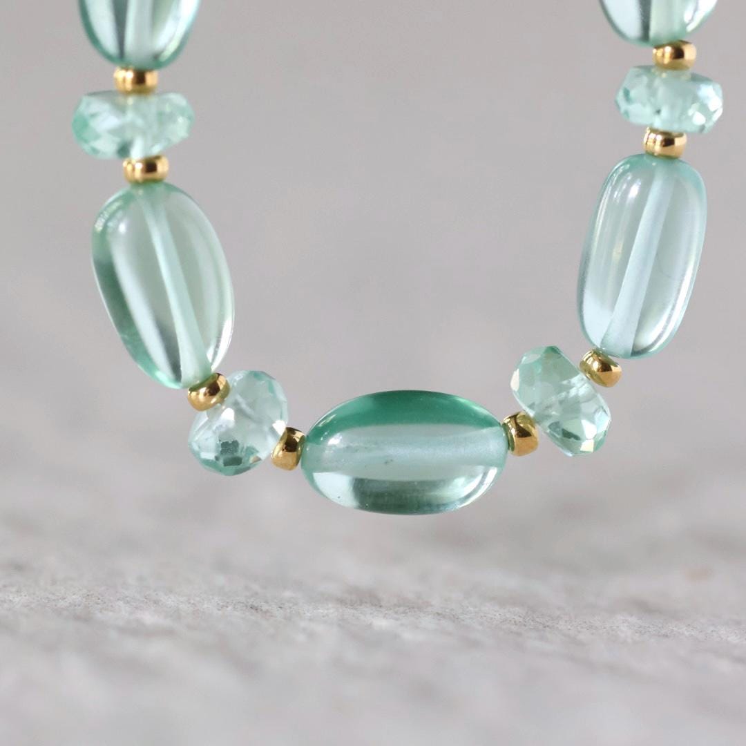 Green Sapphire Beads Smooth Oval 6x9mm 4 PCs Nuggets Genuine Gemstone Beads Jewelry Making Beading Craft Gift September Birthstone