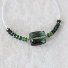 Green Tourmaline Beads 13mm Nugget 3.5mm Faceted Rondelle Natural Gemstone for DIY Jewelry Making