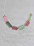 Green Tourmaline Tube Beads Sticks 2 PCs Genuine Gemstone Beads DIY Jewelry Making Gift October Birthstone
