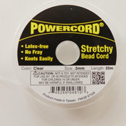 Powercord Elastic Cord Clear 0.4mm 0.5mm 0.7mm Diameter 25 Meters Stretchy Cord for Bracelets and Rings