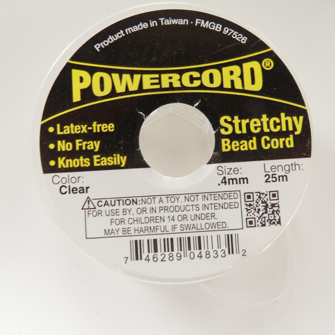 Powercord Elastic Cord Clear 0.4mm 0.5mm 0.7mm Diameter 25 Meters Stretchy Cord for Bracelets and Rings