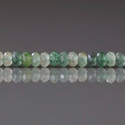 3mm Green Strawberry Quartz Micro Faceted Rondel Beads Genuine Quartz Beads 15