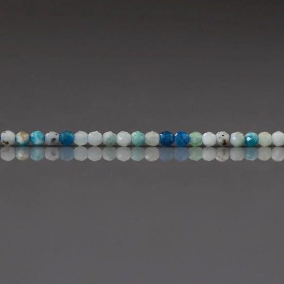 1.9mm Rare Hauynite Beads ‚Äì Tiny Faceted Round Natural Gemstone 15" Strand