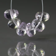 9mm Natural Pink Amethyst Rondelle Beads Checker Faceted Gemstone for DIY Jewelry Making Earrings Pendants February Birthstone