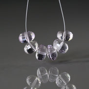 9mm Natural Pink Amethyst Rondelle Beads Checker Faceted Gemstone for DIY Jewelry Making Earrings Pendants February Birthstone
