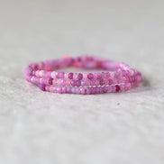 2.7mm AAA Pink Ruby Beads Faceted Rondelle Natural Pink Gemstone for DIY Jewelry Making Supplies July Birthstone
