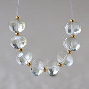 Green Amethyst Oval Bead Checker Faceted Prasiolite Natural Gemstone for DIY Jewelry Making Supplies