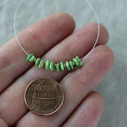 Rare Canada Gaspeite Chip Beads Nuggets Smooth 4-5mm 12 PCs Natural Green Gemstone Beads for DIY Jewelry Making Earrings Supplies