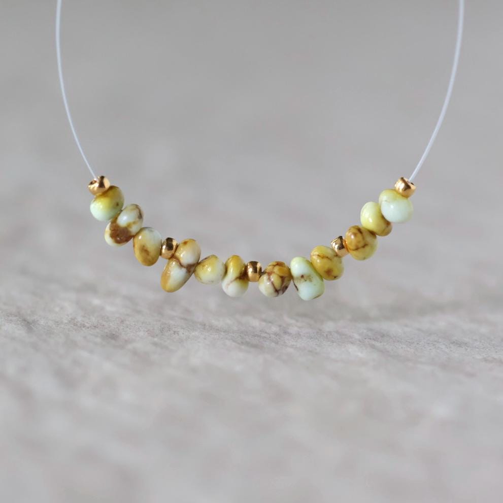 Rare Palomino Variscite Nugget Beads Tiny 3-4mm Petrified Wood Gemstone for DIY Jewelry Making Supplies