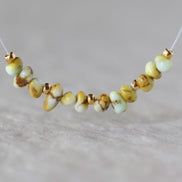 Rare Palomino Variscite Nugget Beads Tiny 3-4mm Petrified Wood Gemstone for DIY Jewelry Making Supplies