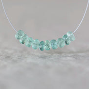 4mm Paraiba Blue Tourmaline Beads Rondelle 10 PCs Faceted Genuine Gemstone Beads Jewelry Making Gift October Birthstone