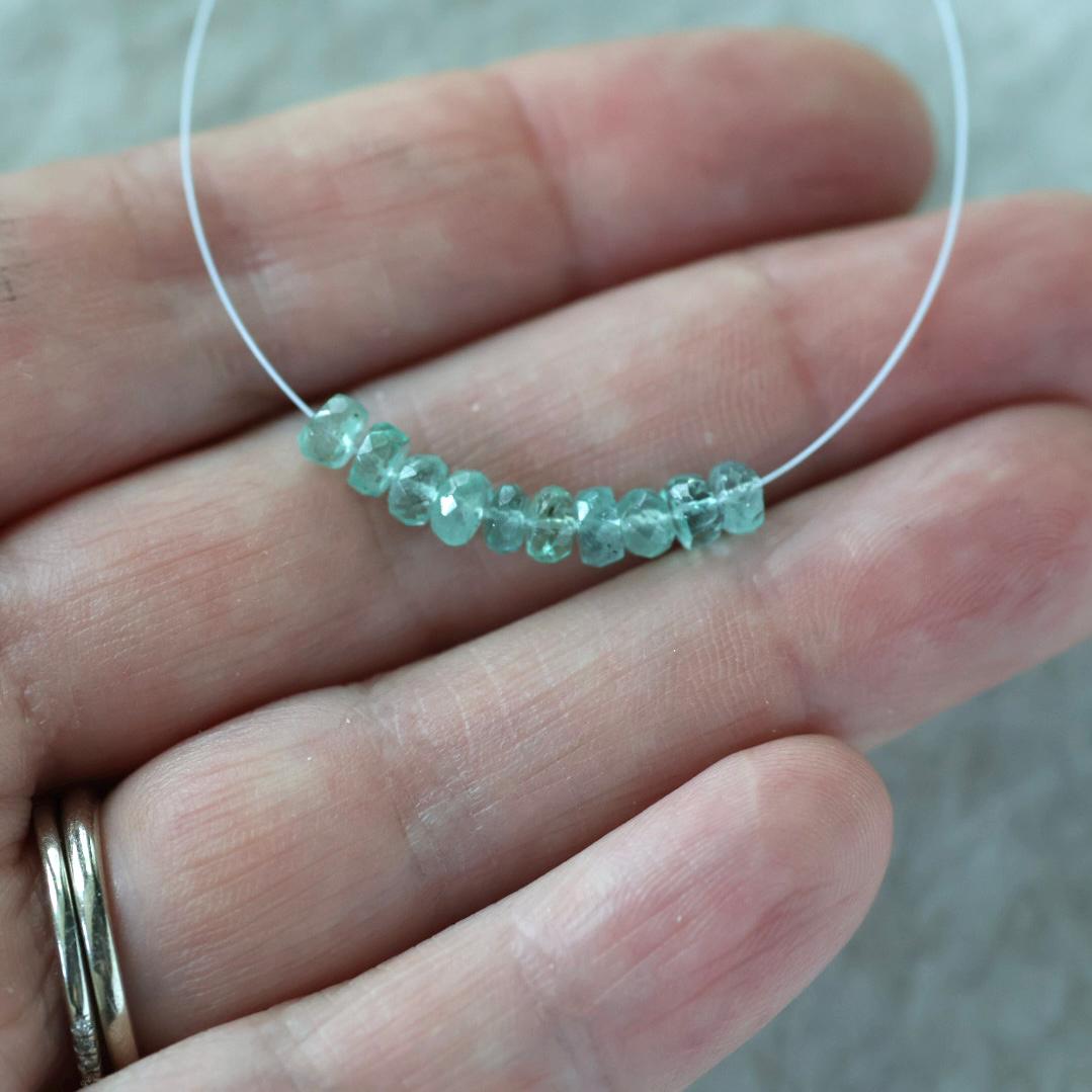 4mm Paraiba Blue Tourmaline Beads Rondelle 10 PCs Faceted Genuine Gemstone Beads Jewelry Making Gift October Birthstone