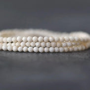 2mm Milky White River Stone Beads Faceted Round Riverstone 15