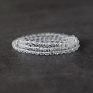 4mm AAA White Topaz Faceted Beads Round 15”Natural Clear Sparkly Gemstone for DIY Jewelry Making Supplies