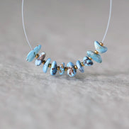 Rare AAA Golden Hills Turquoise Chip Beads Smooth Nuggets Kazakhstan Lavender Turquoise Gemstone Beads DIY Jewelry Making