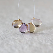 9x13mm AAA Ametrine Briolette Bead Smooth Large Ametrine Teardrops Drops Gemstone Bead for DIY Jewelry Making Necklace Pendant