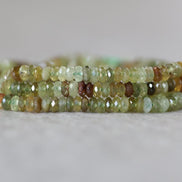 3mm Rare AAA Andradite Garnet Beads Faceted Rondelle Green Garnet Beads 7” Natural Gemstone DIY Jewelry Making Earrings Necklace