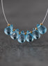 Natural Swiss Blue Topaz Faceted Briolette Beads Tear Drops 7mm x 5mm 6 Pcs Gemstone for DIY Jewelry Making