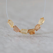 Tiny Natural Imperial Topaz Nugget Beads Slices Chunks 6 Pcs Yellow Gemstone for DIY Jewelry Making Earrings Supplies