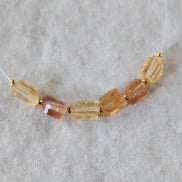Tiny Natural Imperial Topaz Nugget Beads Slices Chunks 6 Pcs Yellow Gemstone for DIY Jewelry Making Earrings Supplies