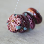 Large 17mm Purple Spiny Oyster Bead with Turquoise Inlay Heishi Beads Natural Shell for DIY Jewelry Making Supplies